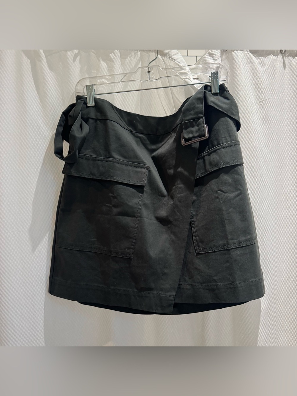 Banana Republic Dark Green Mini Skirt with Cargo Pocket and Belt